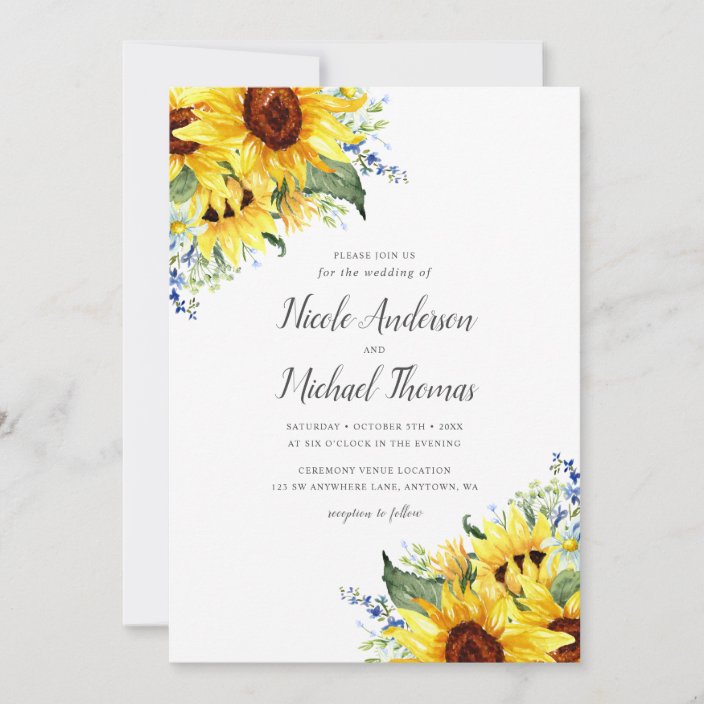 Wildflower Wedding Invitations