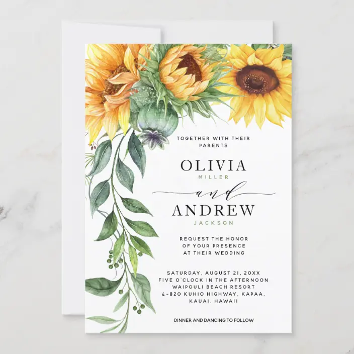 Greenery Wedding Invitations